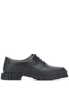 Camper Pix Textile Brogues In Black