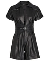 RETROFÉTE SUSAN LEATHER SHORT SLEEVE ROMPER,060048503895