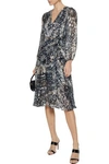 ALICE AND OLIVIA COCO WRAP-EFFECT SNAKE-PRINT BURNOUT CREPE DE CHINE DRESS,3074457345622351684