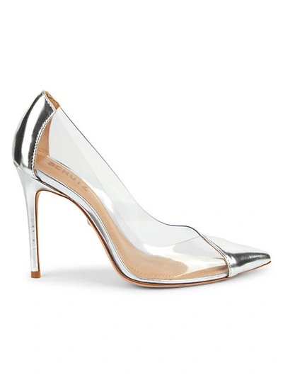 Schutz Women's Cendi Patent Leather High-heel Pumps In Prata Silver