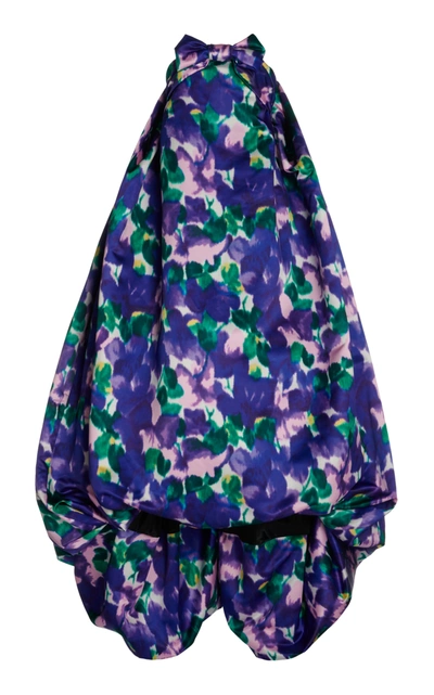 Richard Quinn Women's Floral Satin Strapless Bubble-hem Gown