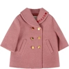 GUCCI PINK COAT WITH DOUBLE GG FOR BABY GIRL,629437 XWALE 5011