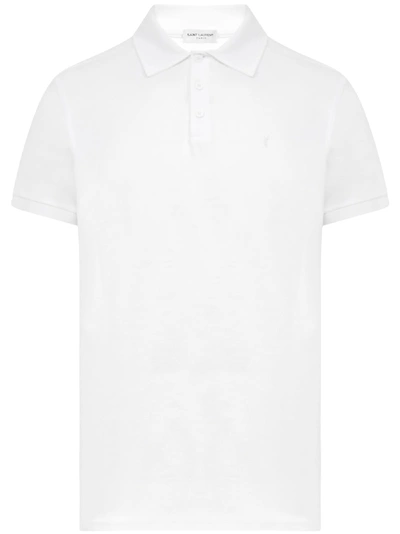 Saint Laurent Polo Shirt In White