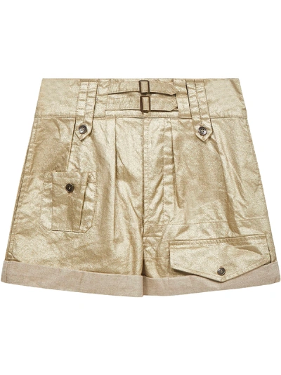 Saint Laurent Shorts In Gold