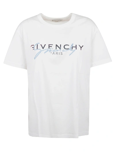 Givenchy Logo Signaure T-shirt In White
