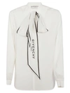 GIVENCHY BOW-SCARF LOGO DETAIL BLOUSE,11444979
