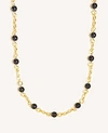Ann Taylor Glass Beaded Station Necklace In Royal Blue