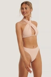 NA-KD Mimi Ar High Shape Bikini Bottom Pink