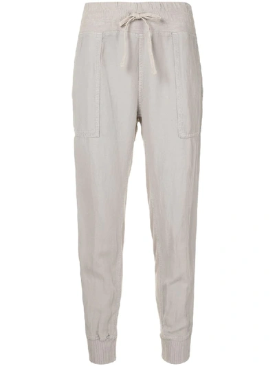 James Perse Relaxed Fit Trousers In Silver