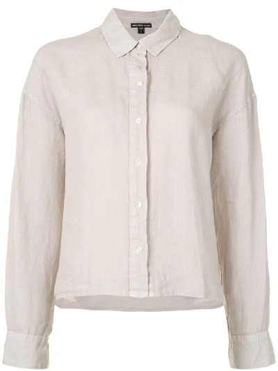 James Perse Boxy Fit Shirt In Silver