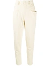 ISABEL MARANT WIDE-POCKET COTTON TAPERED TROUSERS