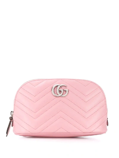Gucci Gg Marmont Make-up Bag In Pink
