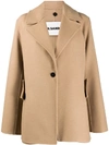 JIL SANDER LAYERED CASHMERE COAT