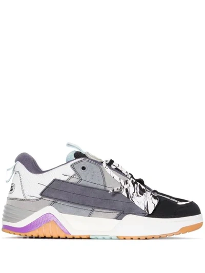Off-white Grey Floating Arrow Suede Sneakers In 1006