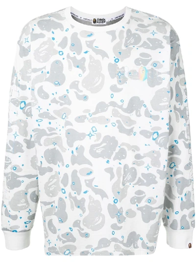 A Bathing Ape Camouflage Print T-shirt In White