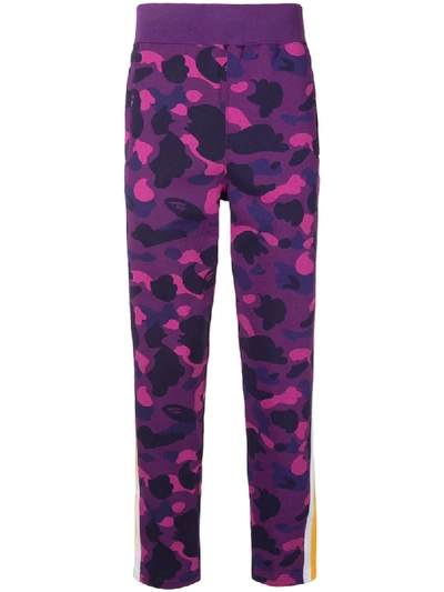 A Bathing Ape Jogginghose Mit Camouflage-print In Purple