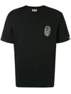 A BATHING APE LOGO EMBROIDERED T-SHIRT