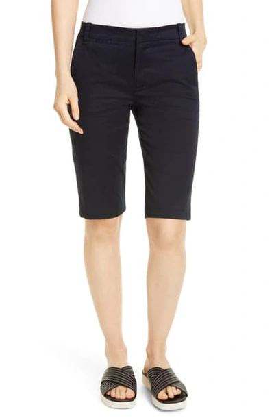 Vince Coin Pocket Stretch Cotton Bermuda Shorts In Black