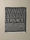 VERSACE JACQUARD SCARF IN SILK AND WOOL,11446820