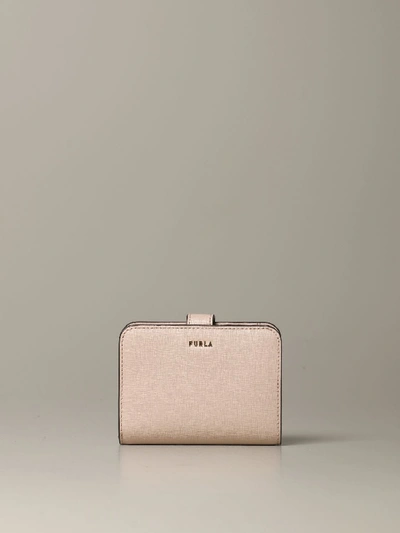 Furla Wallet In Saffiano Leather In Light Pink