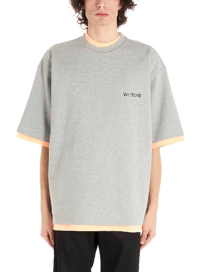 We11 Done Oversized Reversible T-shirt In Grey