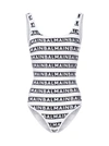 BALMAIN LOGO-MOTIF STRIPED SWIMSUIT,11446011