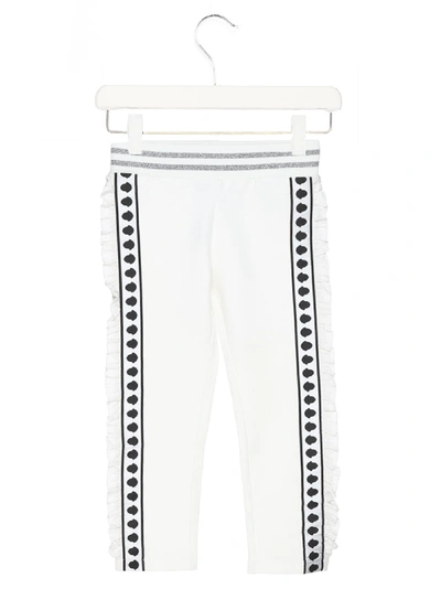 Moncler Kids' Logo Band Track Pants In White