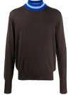 ANGLOZINE CONTRAST COLLAR JUMPER