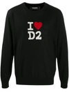 DSQUARED2 LOGO INTARSIA KNITTED JUMPER