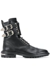 TOGA VIRILIS DOUBLE-BUCKLE STRAP ANKLE BOOTS