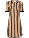 SEE BY CHLOÉ STRIPED COLLARED DRESS