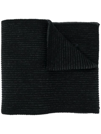Kenzo Textural Wool Knit Scarf-grey