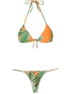 Amir Slama Mata Atlântica Triangle Bikini Set In Orange