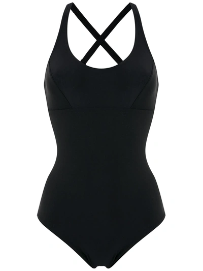 Amir Slama Crossover Straps One Piece In Black