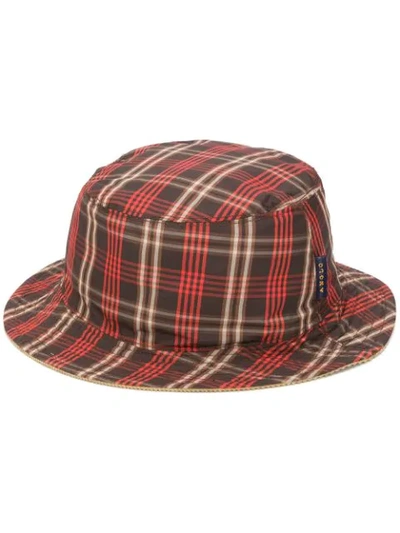 Anglozine Reversible Check Hat In Brown