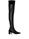 LOEWE 40MM THIGH-HIGH LEATHER BOOTS
