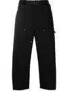 SACAI BUCKLED CROPPED TROUSERS