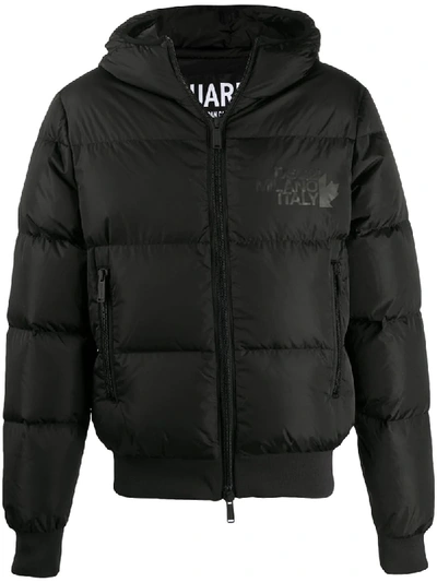 Dsquared2 Black Quilted Shell Jacket