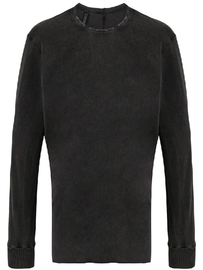 11 By Boris Bidjan Saberi Washed Long Sleeved T-shirt In Grey