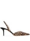 JIMMY CHOO THANDI 65MM LEOPARD-PRINT PONY HAIR PUMPS