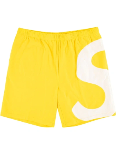 Supreme S Logo Shorts In Yellow