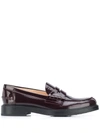 Tod's Gomma Basso 59c Mocassins In Red