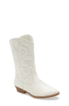Tucker + Tate Kids' Cowboy Boot In White Faux Leather