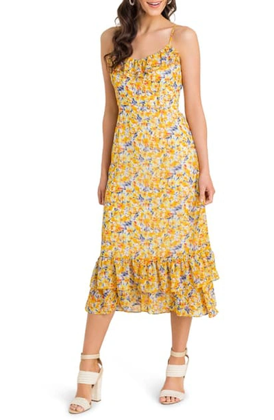 bandage frill hem midi dress AKIRA Heart On My Sleeve Bandage Midi Dress