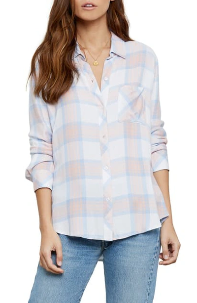 Rails Hunter Plaid Shirt In Peach Sky White