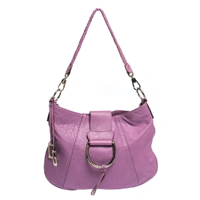 Pre-owned Dolce & Gabbana Pink Leather D Ring Flap Hobo