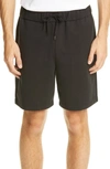 Apc Francois Drawstring-waist Cotton-jersey Shorts In Lzz Noir