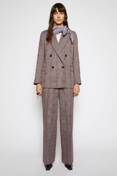 Acne Studios 格纹西装外套 粉色/紫色 In Checked Suit Jacket