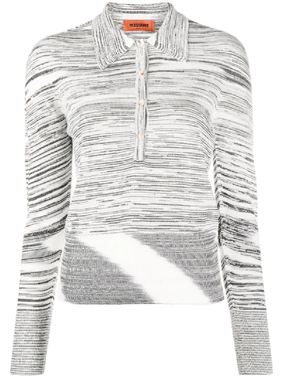 Missoni Abstract Print Polo In White