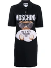 MOSCHINO GRAPHIC LOGO PRINT POLO DRESS